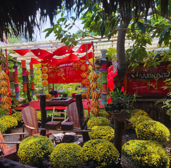 Trang trí không gian – chụp hình sự kiện tại Ẩm Thực Vườn Ba Tui