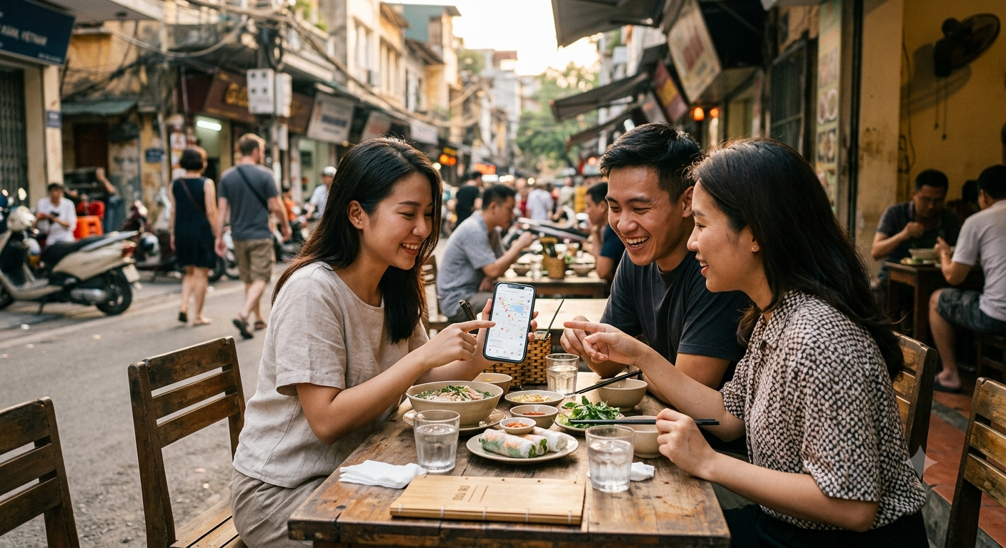Ứng dụng thực tế khi tìm kiếm và lựa chọn địa điểm ăn uống