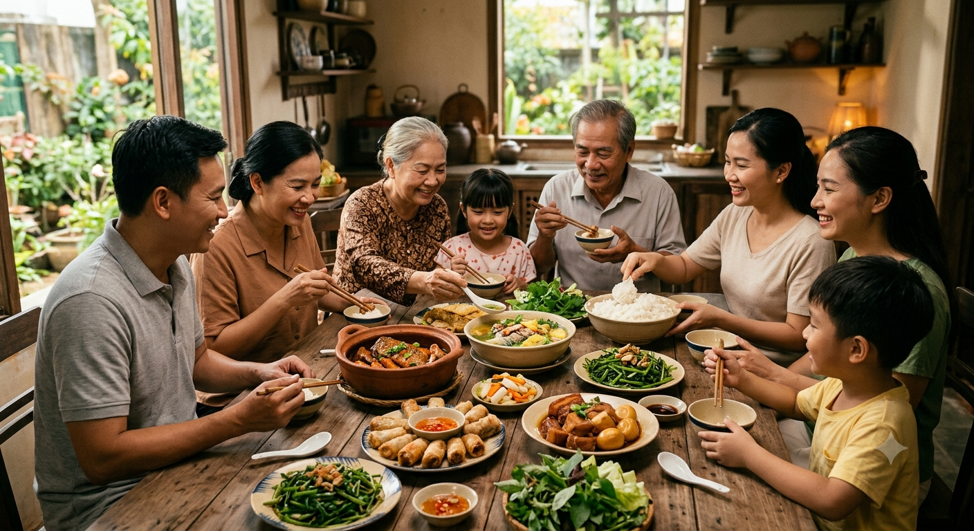 Các món ăn gia đình mang đậm hương vị truyền thống